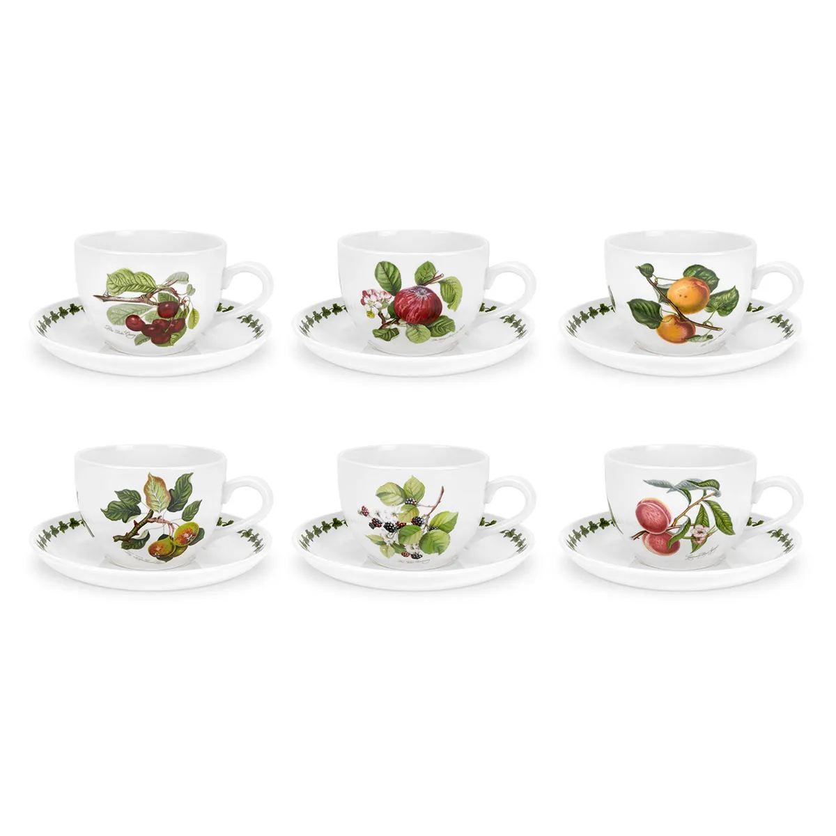 Pomona Set of 6 Jumbo Cups & Saucers image number null